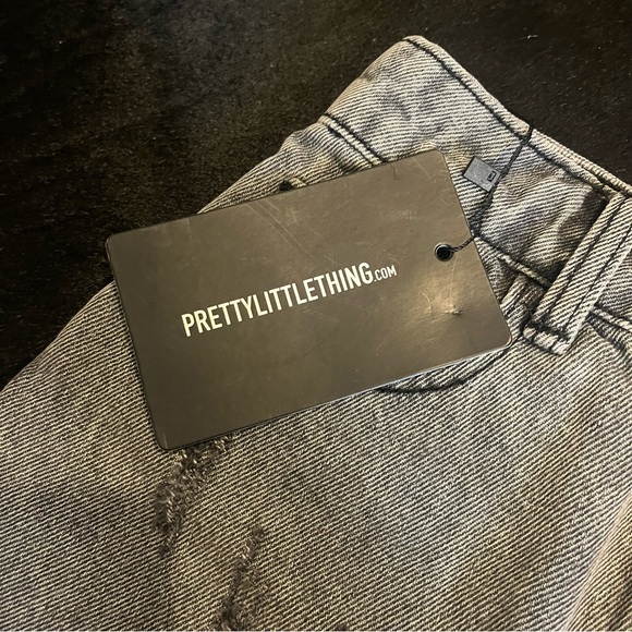 Gray Denim Mini Skirt - Picture 3 of 5